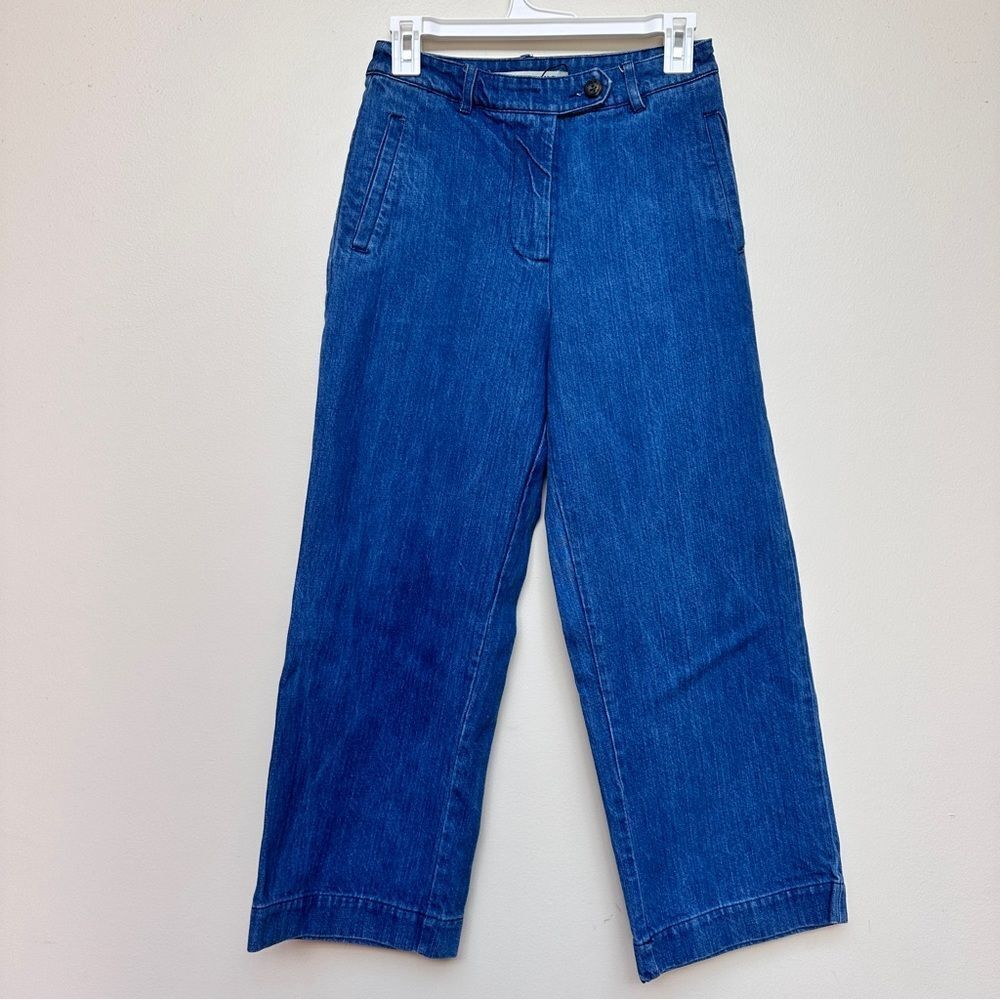 Shades of Grey by Micah Cohen Blue Cropped Wide Leg Denim Size X-Small